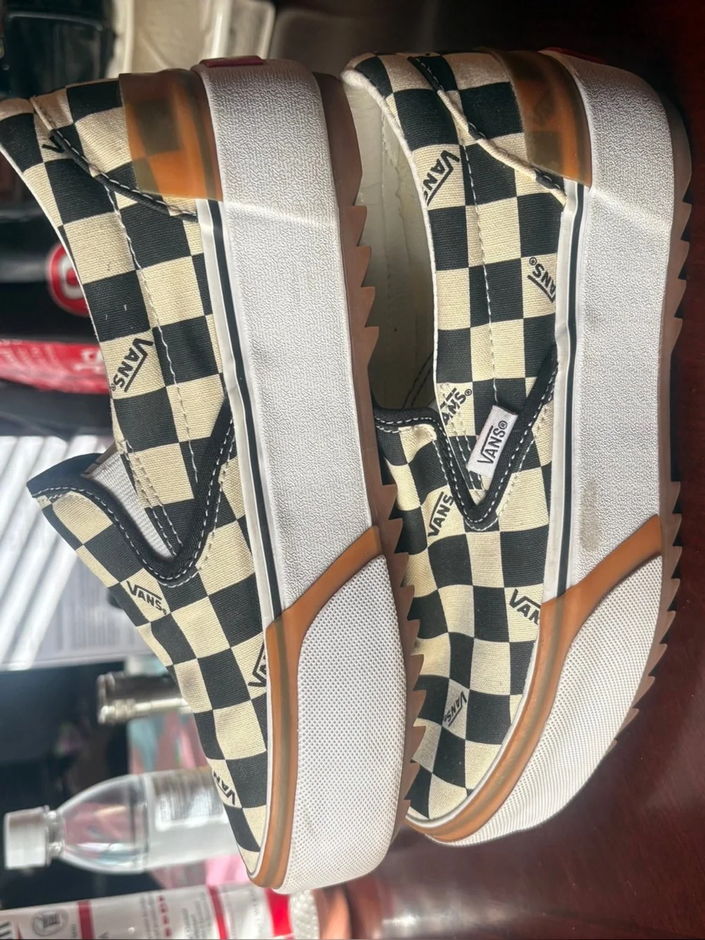 Vans era Checkerboard Slip-On platforms